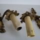 Antique Pair of Louis XV Style Gilt Metal Wall Sconces - 2 Lights