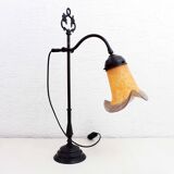Gooseneck lamp with Vianne glass paste tulip