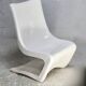 "Space age" armchair. Fiberglass. White lacquered. circa 1970