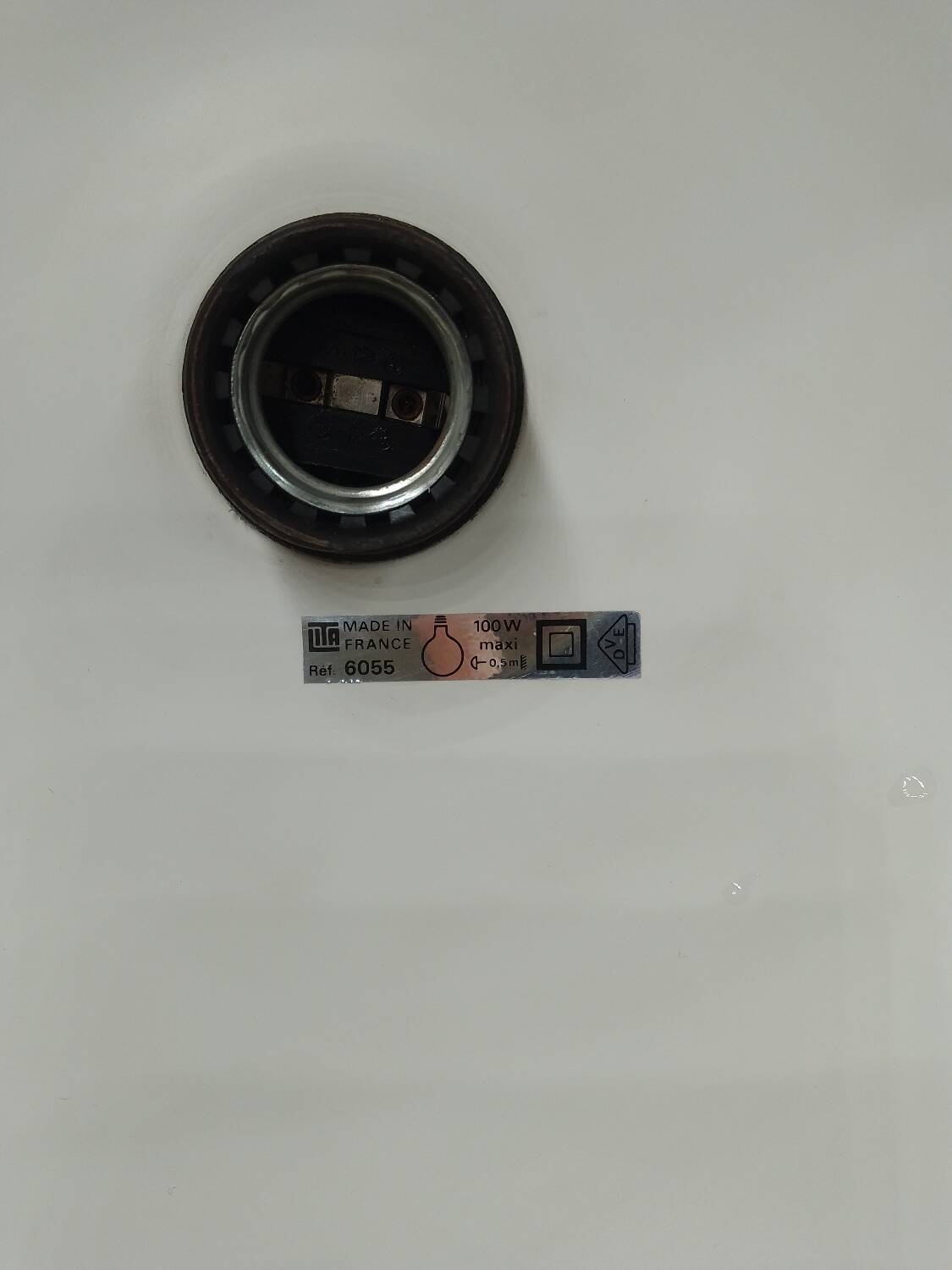 Rare x2 Lita pendant light design industrial lamp factory sheet metal 1960/70 loft