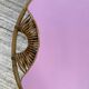 Vintage pink rattan coffee table