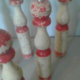 Set of six vintage wooden bowls