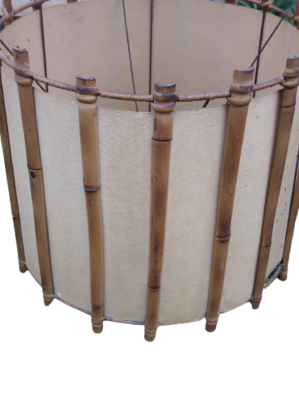 Rattan floor lamp