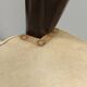 Set of Six Ebonized Beech Dining Chairs with Ivory Skai Upholstery, Italy