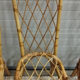 Set of 6 rattan chairs