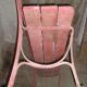 Garden bench wood metal early XXth "ox blood"