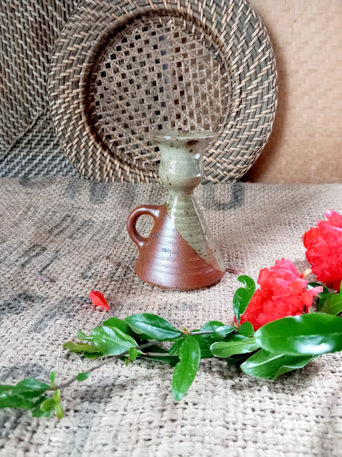 Sandstone hand candle holder