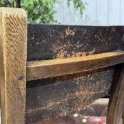 Set of 6 English chairs in oak and fine leather from the late 19th century.