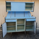Formica buffet SIF, 3 doors, blue, vintage, years 50
