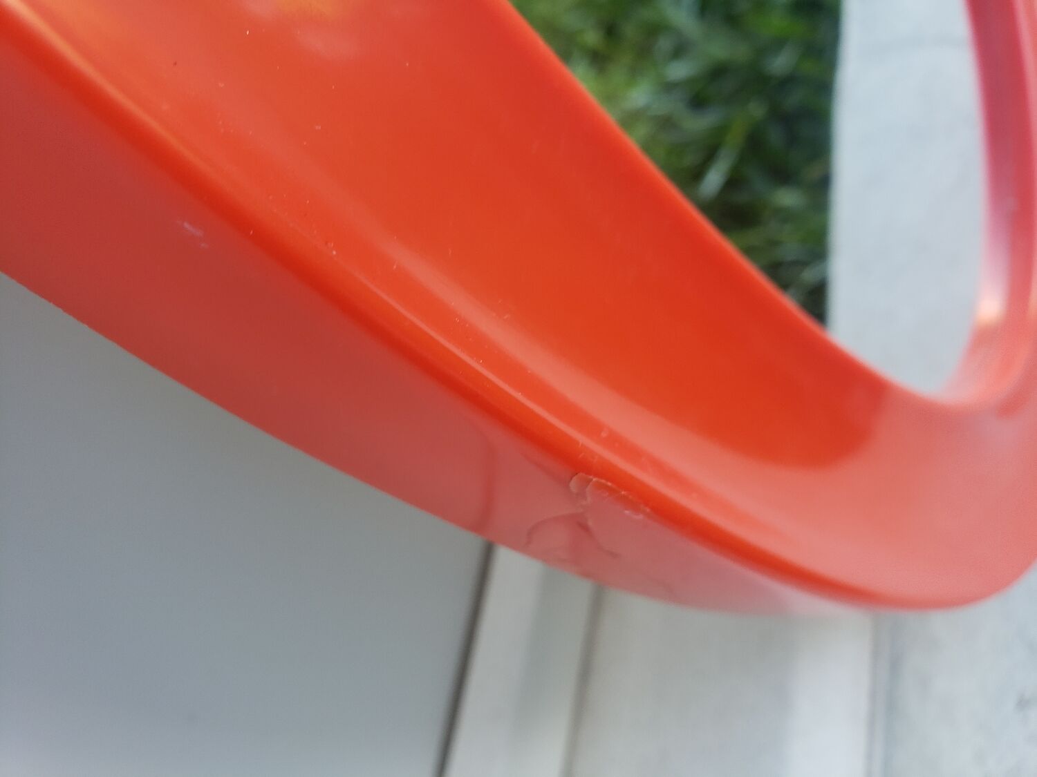 Orange oval mirror 1970 seventie