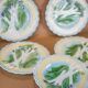 Old asparagus plate X 5, French slushie plate Salins-les-bains