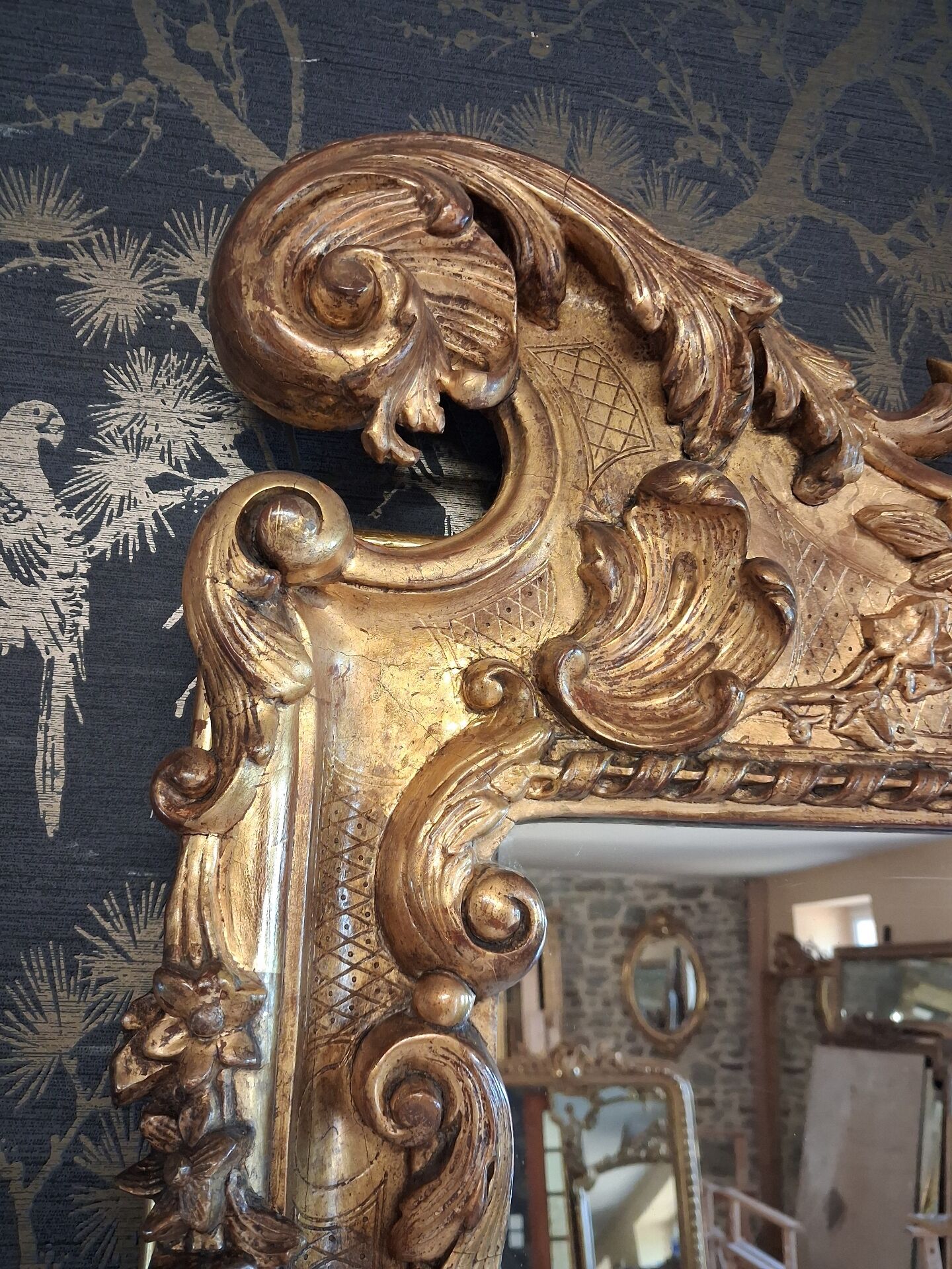 Miroir époque XIX 205 x 140