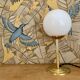 Vintage table lamp in white opaline