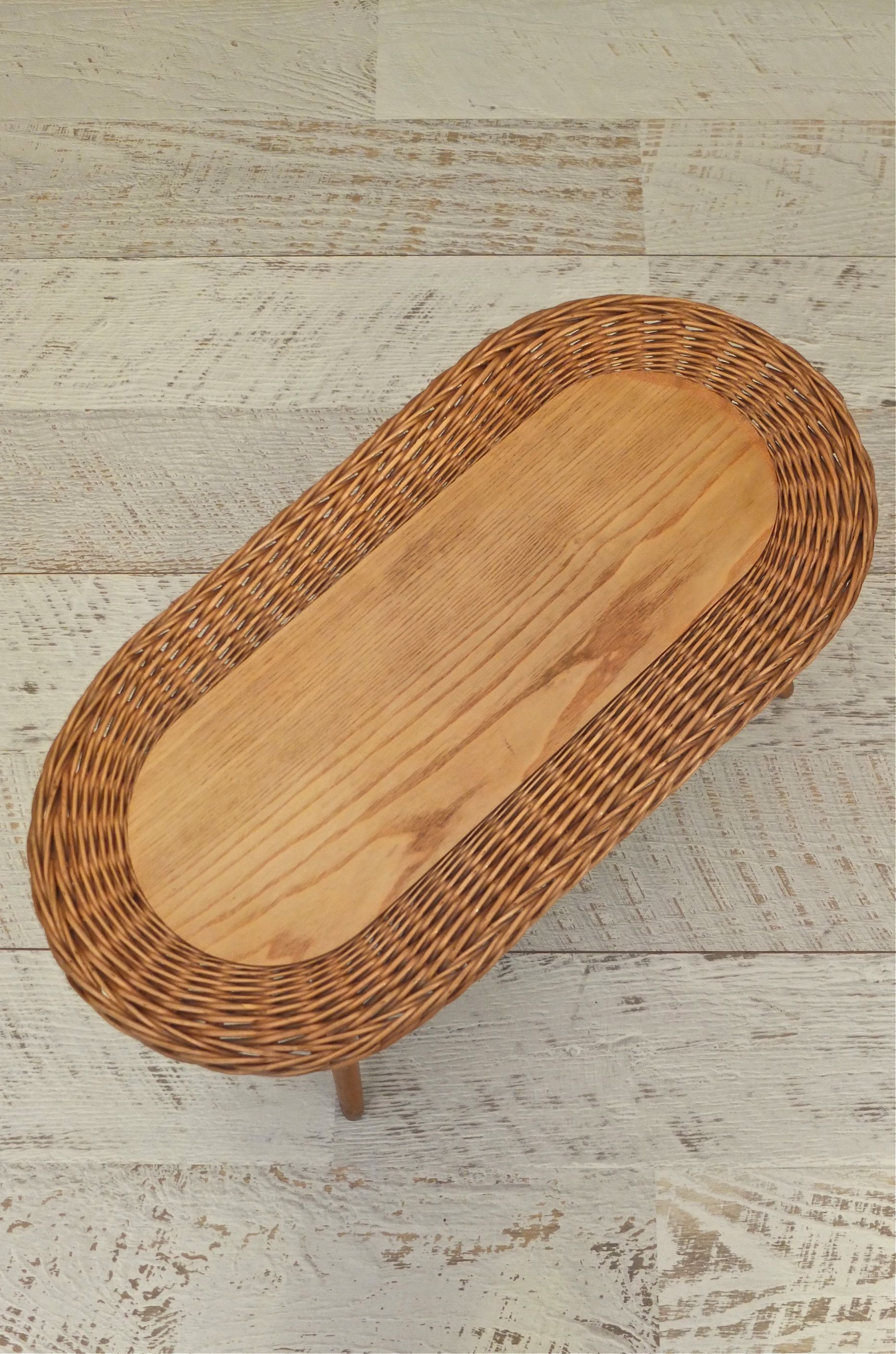 Table of 1960s Czechoslovak rattan