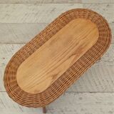 Table of 1960s Czechoslovak rattan