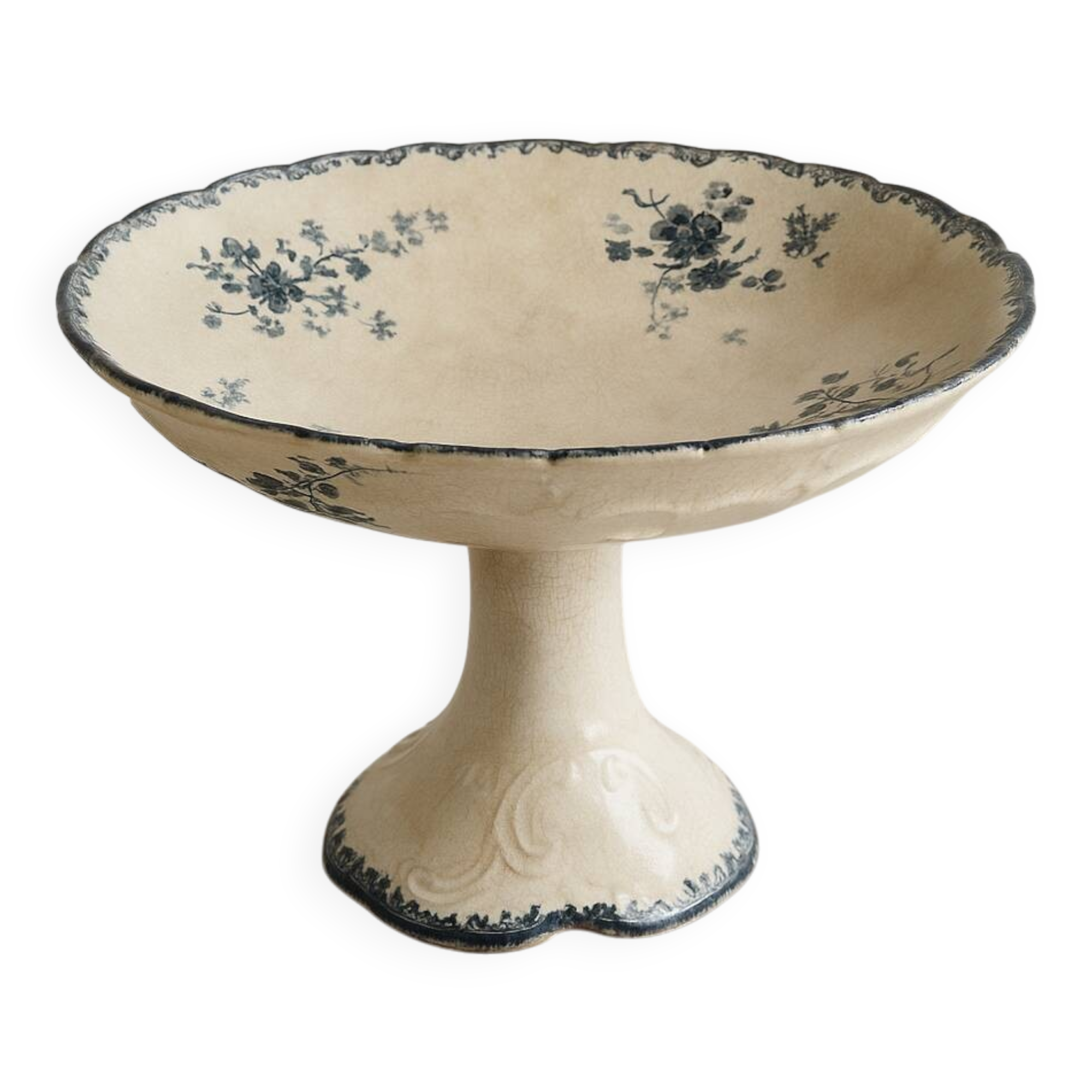 Antique fruit bowl signed E. Bourgeois Paris Grand Dépôt late 19th century