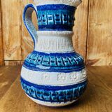 Vintage 70s blue ceramic vase