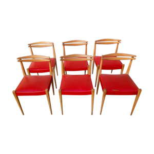 6 chaises années 50-60