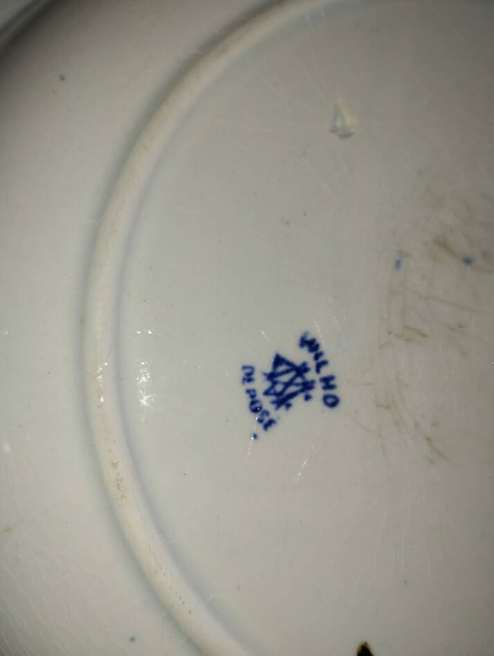 Blue Chinese Plate Creil & Montereau LM & Cie – Opaque Porcelain | Model R