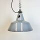 Industrial grey enamel factory pendant lamp, 1960s