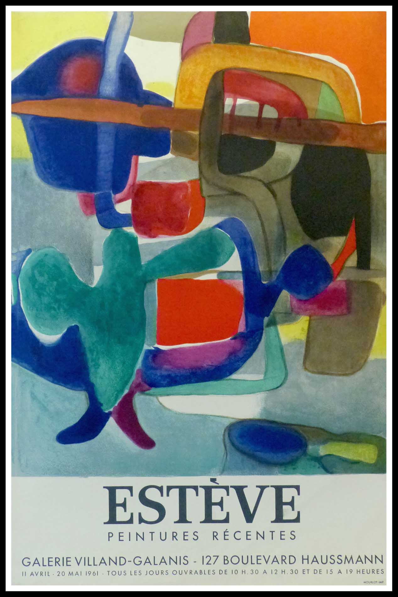Poster Maurice Esteve Paintings 1961