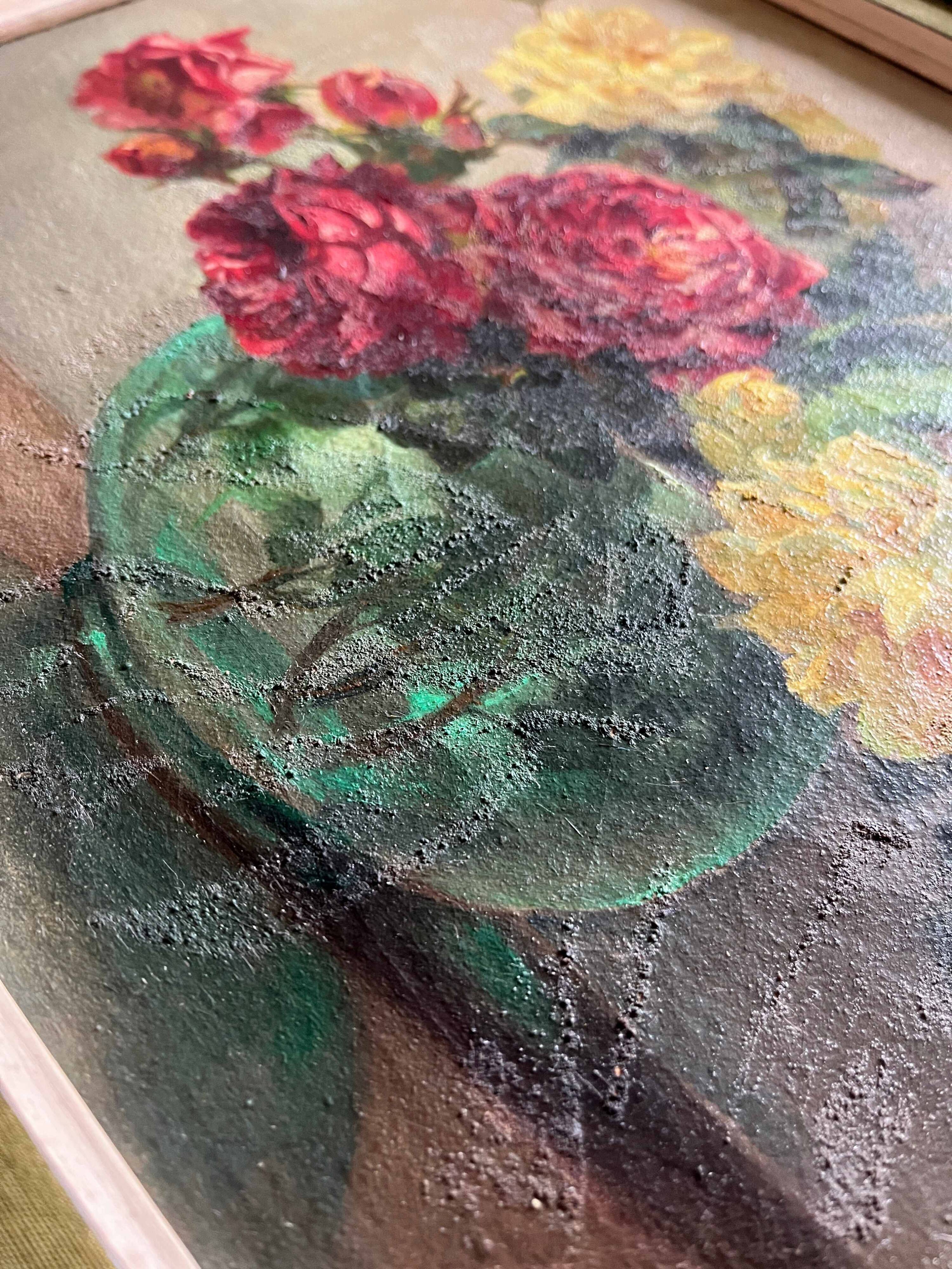 HST painting "Bouquet of flowers" signed FF Fauconnier (19th-20th century) + frame