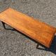 Table en palissandre Topform. Table basse vintage. Sangles en cuir