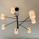 Seyvaa Large Suspension by Avionstudio – opaline glass, brass and black steel