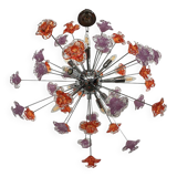 Murano Glass Flowers Italian Sputnik Candlestick