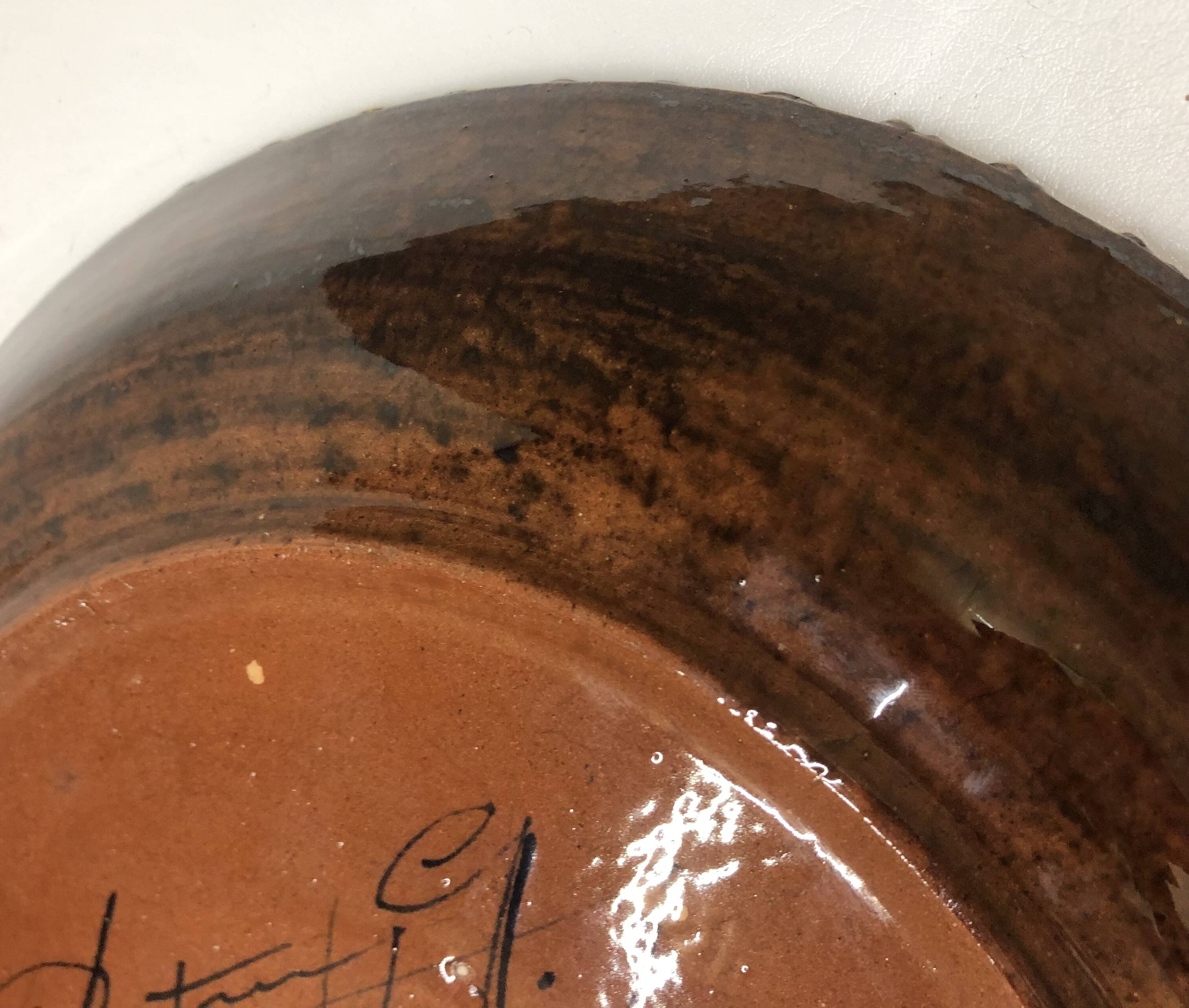 Nimy ceramic dish by Georges Destrebecq circa 1950