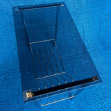 Vintage vinyl record/newspaper storage unit 1960-1970 chrome structure