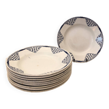 10 Pantin soup plates, Moulin des Loups