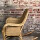 Rocking chair in rattan and bamboo rocker 1980