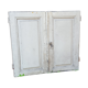 Pair of old white painted fir closet doors