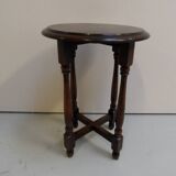 Vintage round oak sidetable