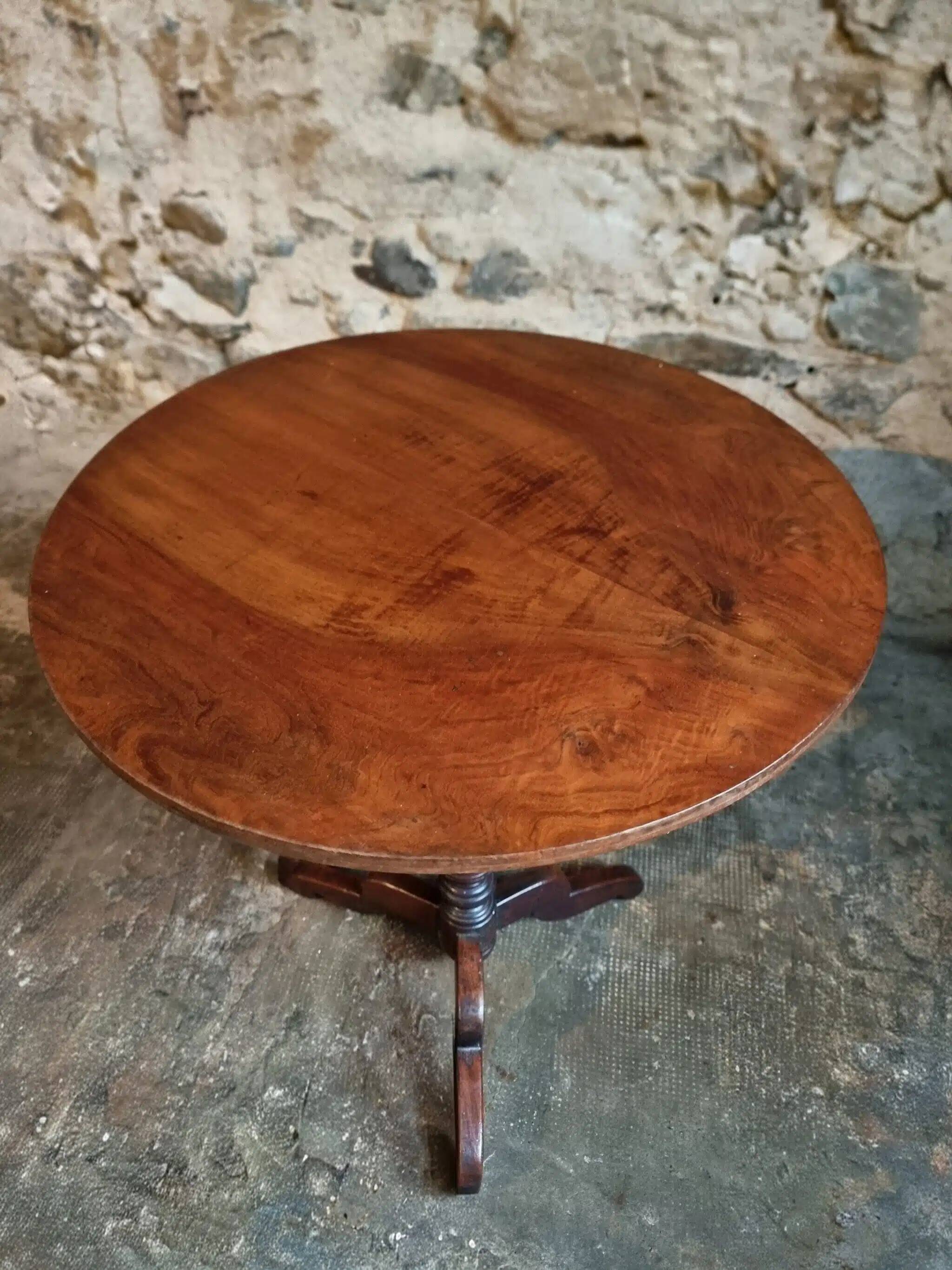 French antique guéridon (pedestal table), 19th century