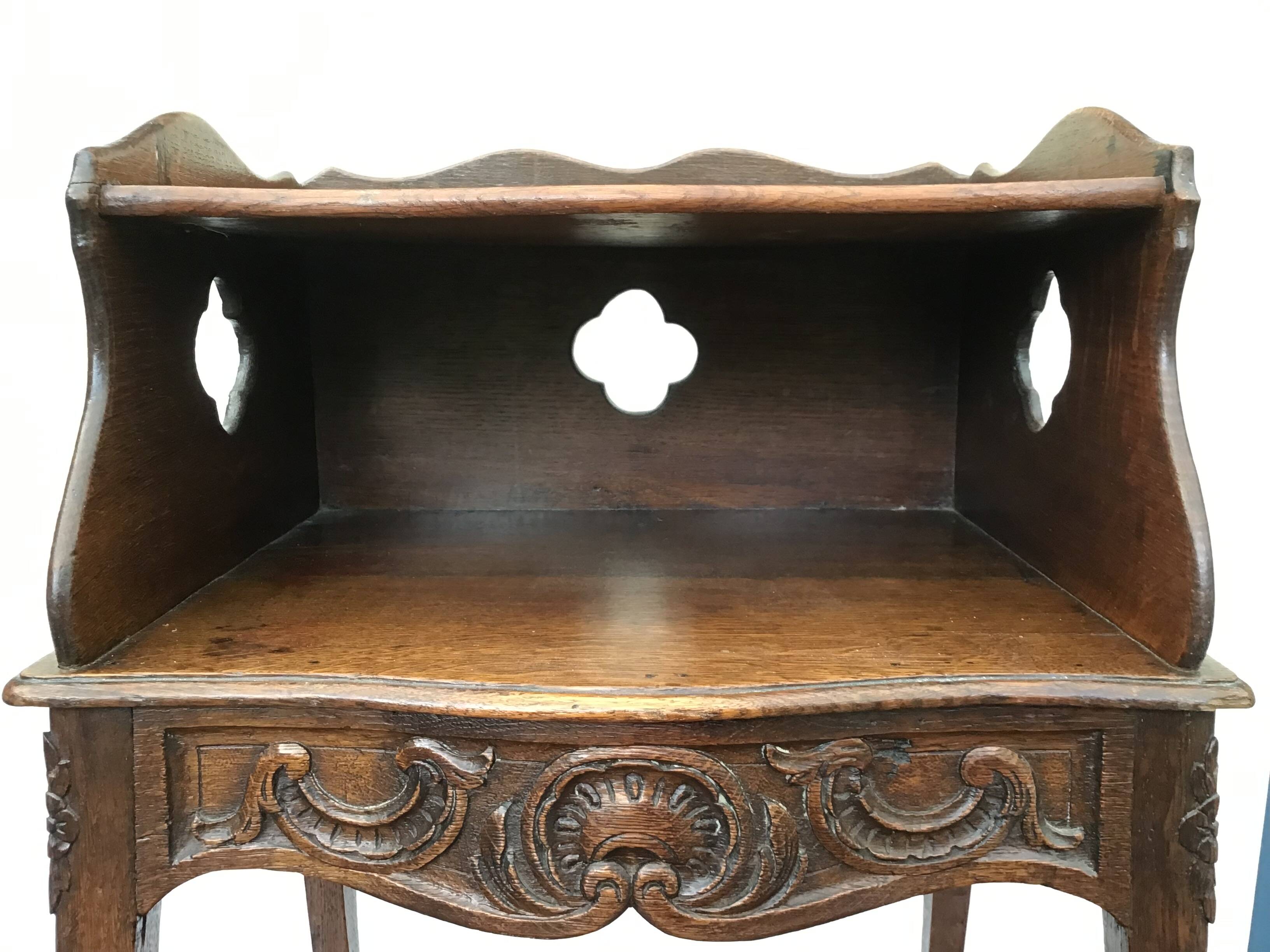 Bedside table - Oak - Louis XV Style - 19th century