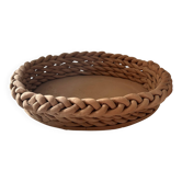 Woven basket in natural terracotta