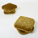 Pair of poufs velvet motifs 1970