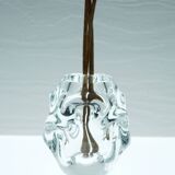 Petit vase en cristal transparent fait main, style milieu de siècle, par Börne Augustsson