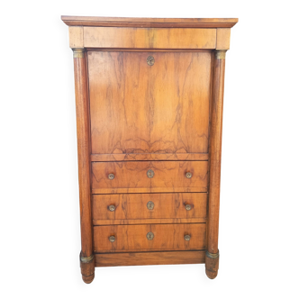 Secrétaire Empire en noyer estampillé