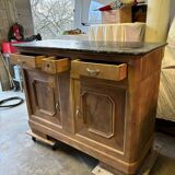 Art Deco raw wood sideboard