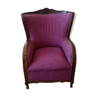 Club armchair old fabric Lelièvre