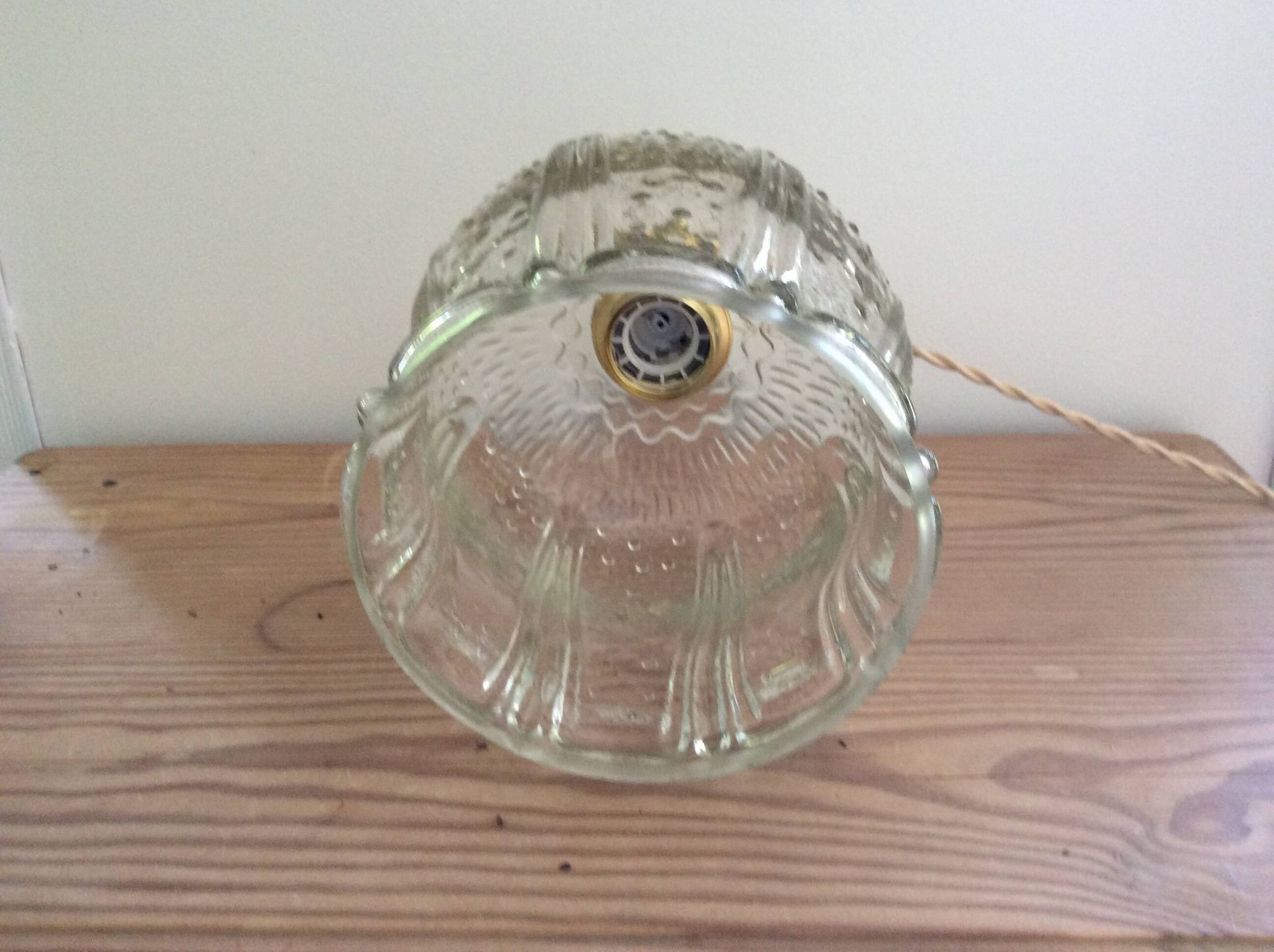 Glass globe pendant light