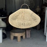 Suspension or rattan lampshade in the shape of a cloud or flattened bubble D60 H35