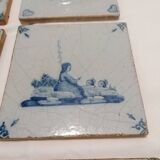 Carreaux anciens xviii siècle delft lot de 8