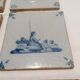 Old 18th century Delft tiles set of 8