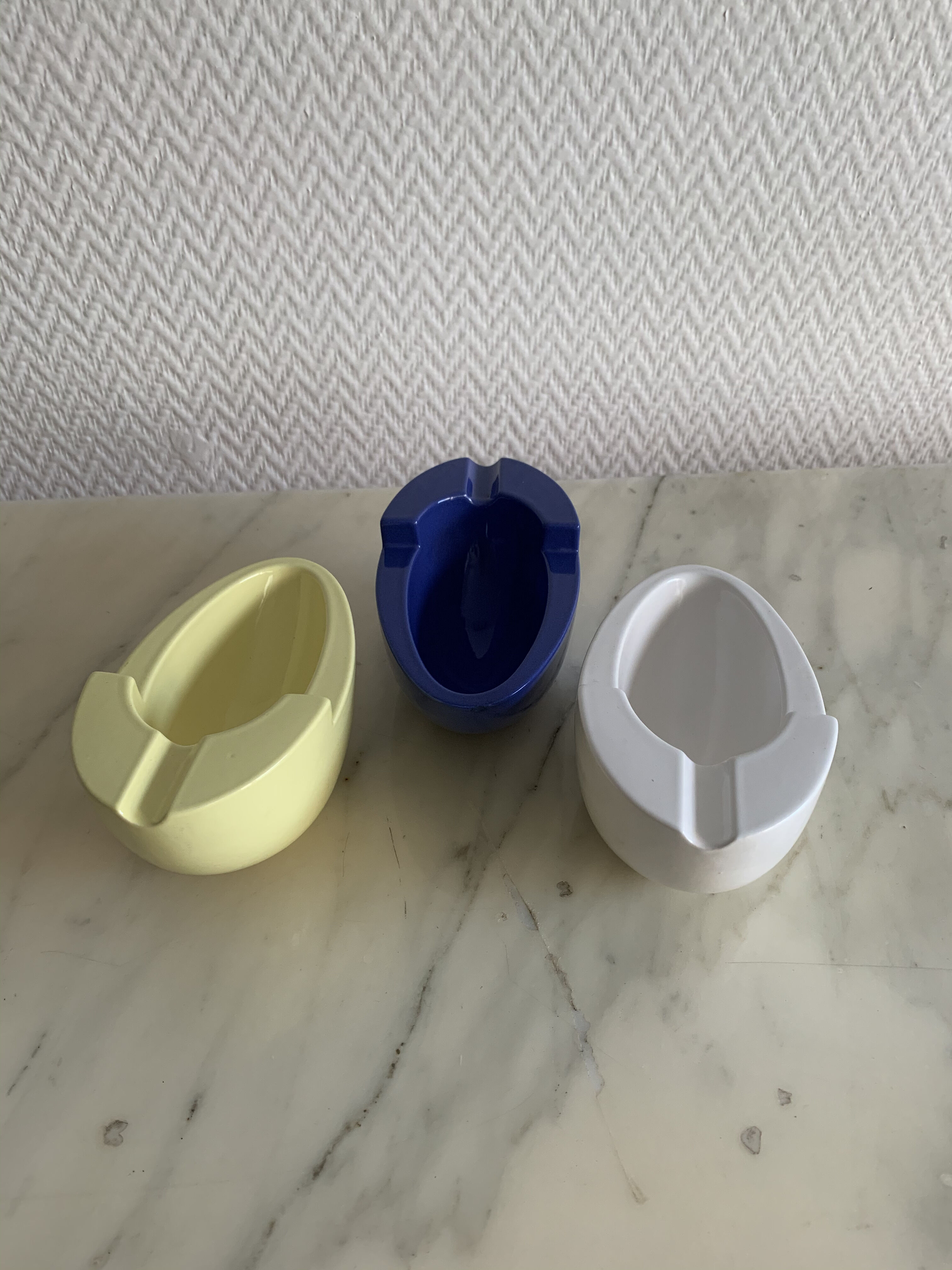 Claude Dumas white ceramic ashtray