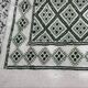 Tapis margoum couloir vert et blanc fait main en laine naturelle