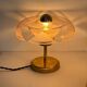 Art Deco bedside lamp in brass and etched glass